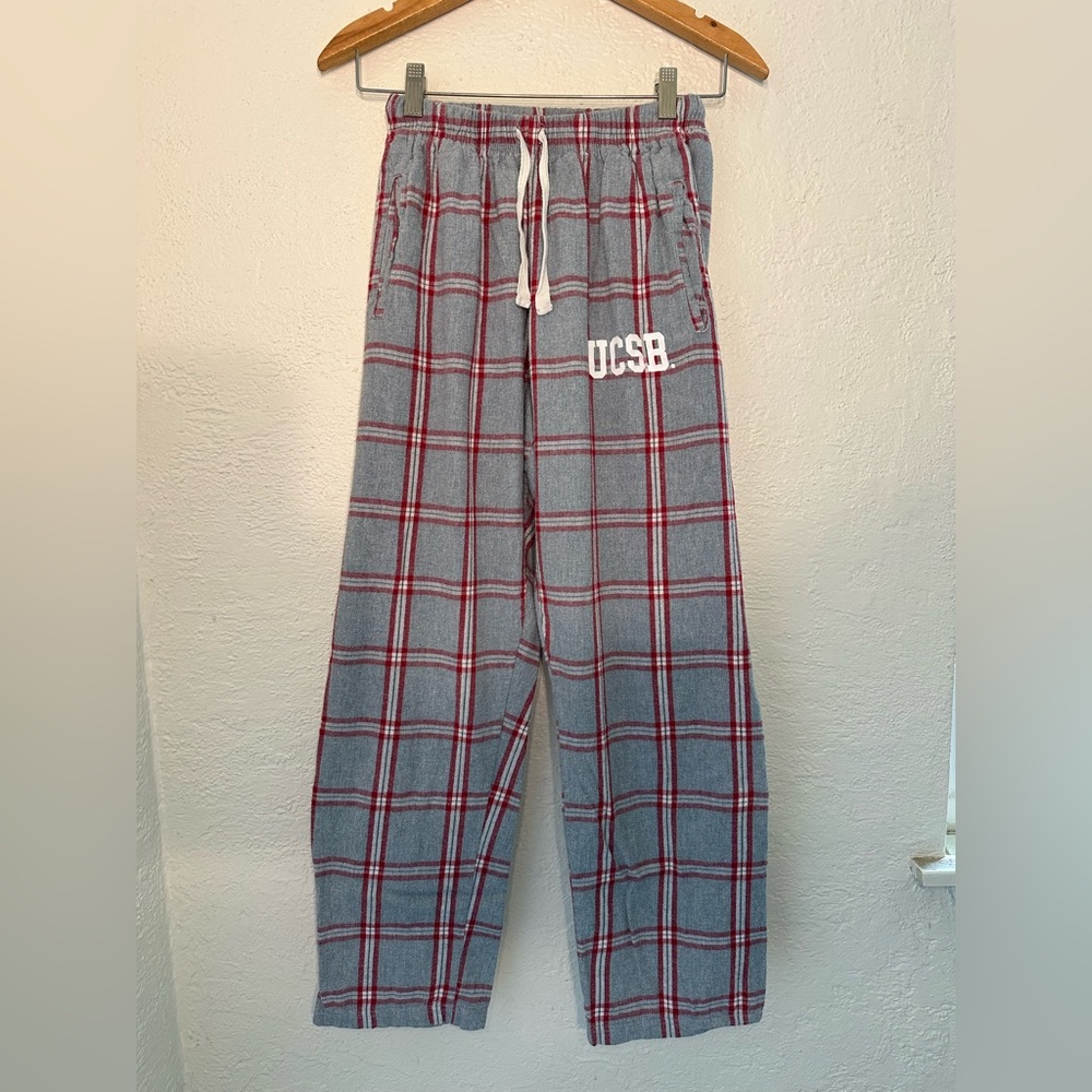 boxercraft Gray and Red Plaid UCSB Pajama Pants